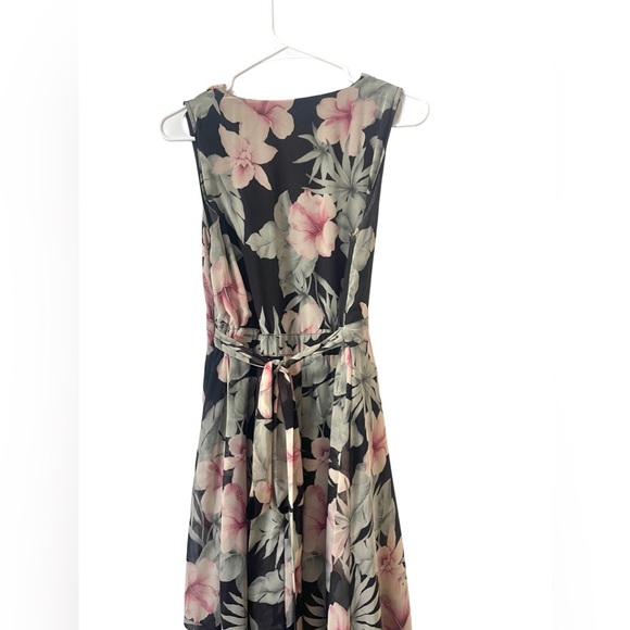 Lulu’s Love Interest Black Floral Maxi Dress M Medium Green Black Pink M - Picture 6 of 7